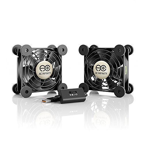 Buy AC Infinity MULTIFAN S5, Quiet Dual 80mm USB Fan for Receiver DVR Playstation Xbox Computer Cabinet Cooling