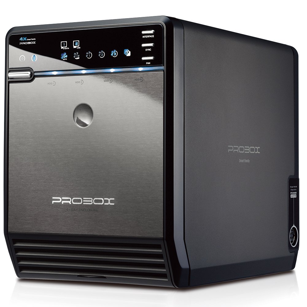 Buy Mediasonic ProBox HF2-SU3S2 4 Bay 3.5” SATA HDD Enclosure – USB 3.0 & eSATA Support SATA 3 6.0Gbps HDD transfer speed