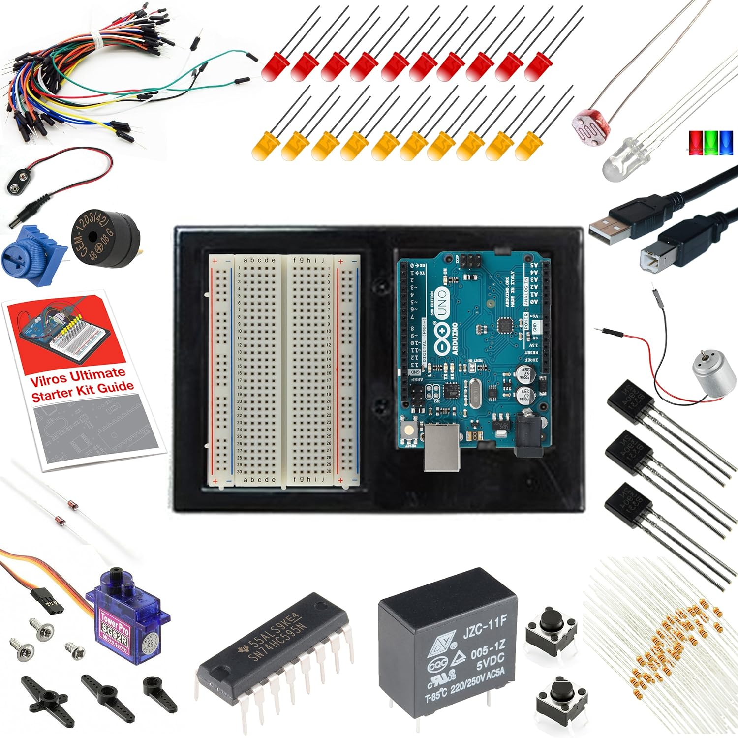 Arduino Uno 3 Ultimate Starter Kit Includes 12 Circuit Learning Guide