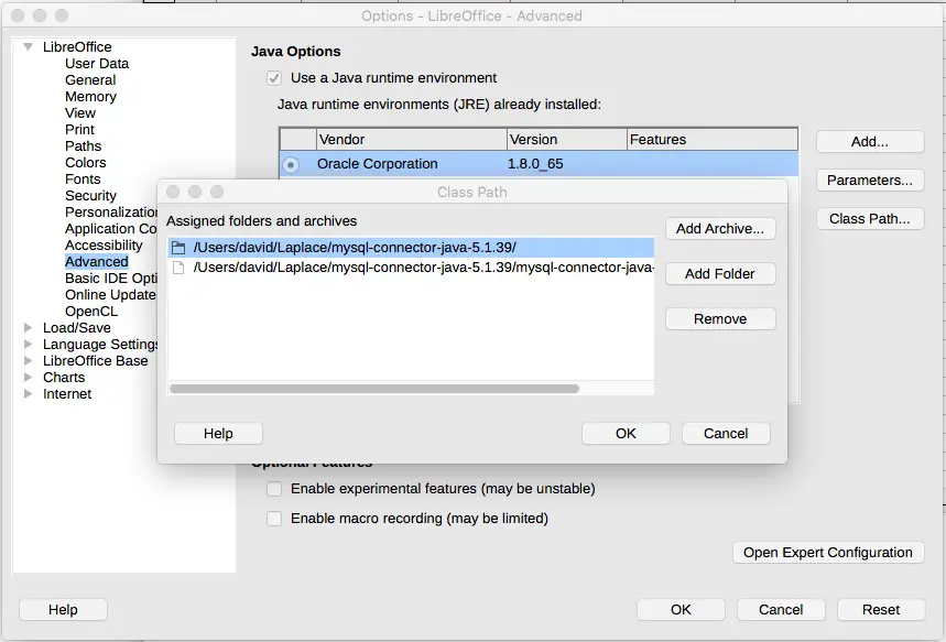 libreoffice mysql