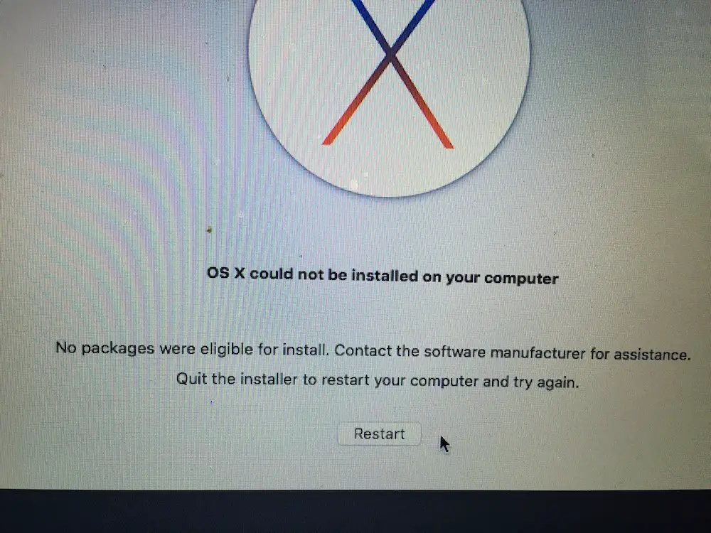 what to do when macos cannot be installed