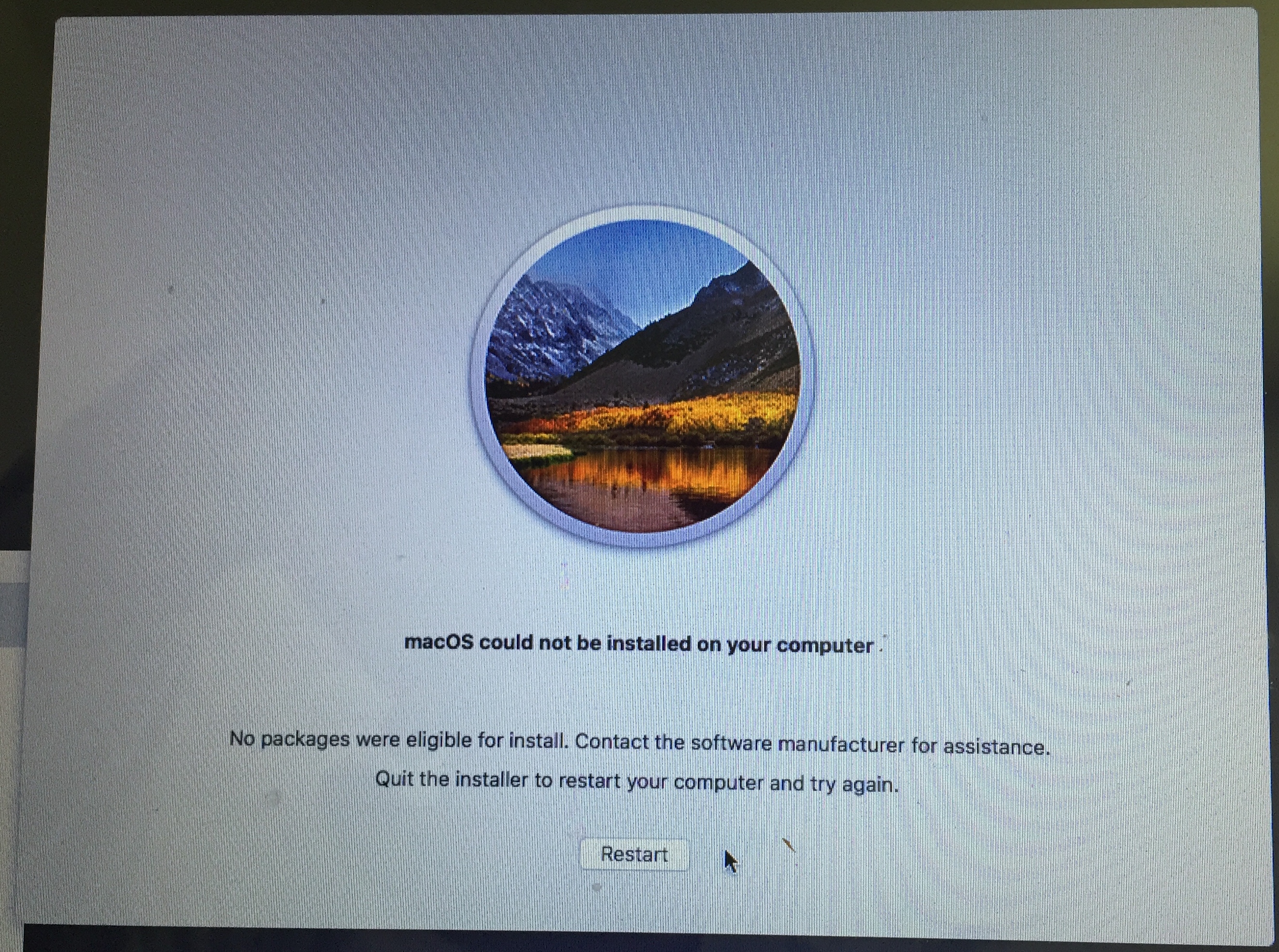 could not find installation information for this machine mac