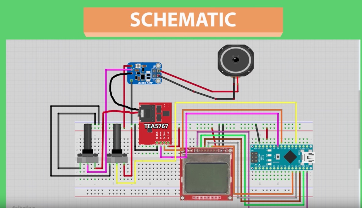 Build an FM radio using Arduino Nano and a TEA5767 Radio Module