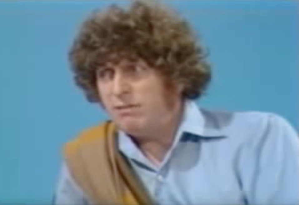 Tom Baker, Elisabeth Sladen, on Swap Shop in 1976