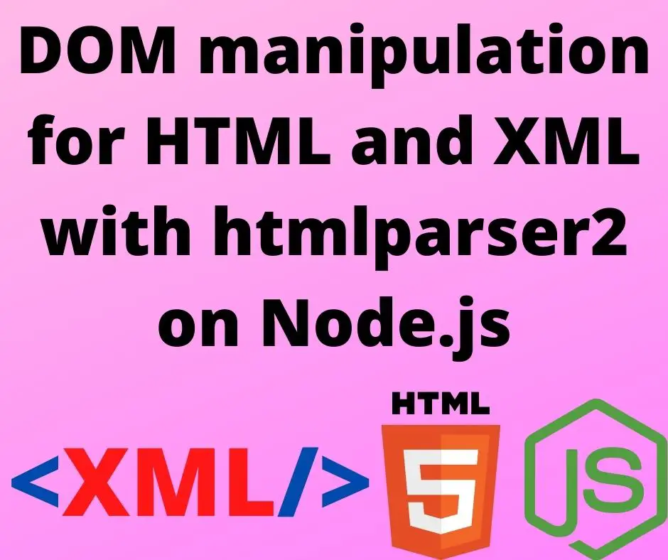 Using HTMLParser2, DOMUtils, to process HTML and XML in Node.js