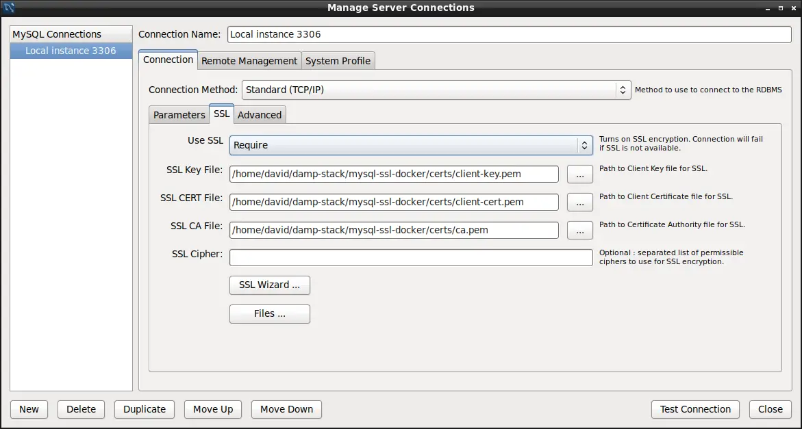 connect to mysql container from host sqlpro